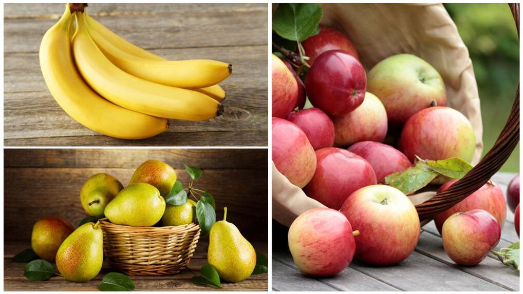 Gode ​​frugter mod gigt - bananer, pærer og æbler