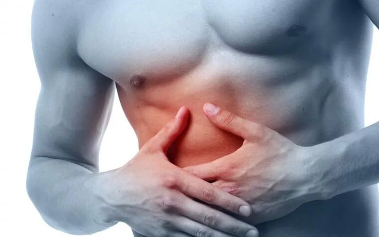 Akut pancreatitis i bugspytkirtlen er ledsaget af smerter i venstre side