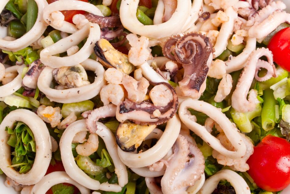Seafood salat